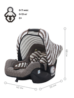 Автокресло Rant LB-327 "Miracle" Story line (brown) группа 0+  (0-13 кг)