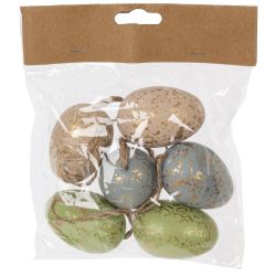 GAEM Набор из 6-ти изделий декоративных подвесных "Яйцо" (3,5*5,5), L13 W4 H14 см