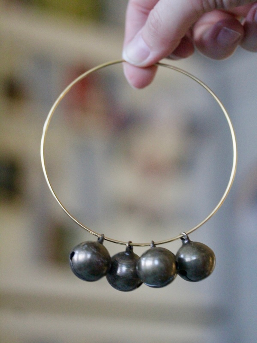 Открытое кольцо металлическое с коннектором 12 см