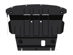 Защита картера и КПП Sheriff для Ford Fiesta (Mk6) Рестайлинг 2012-2019 арт.08.4226
