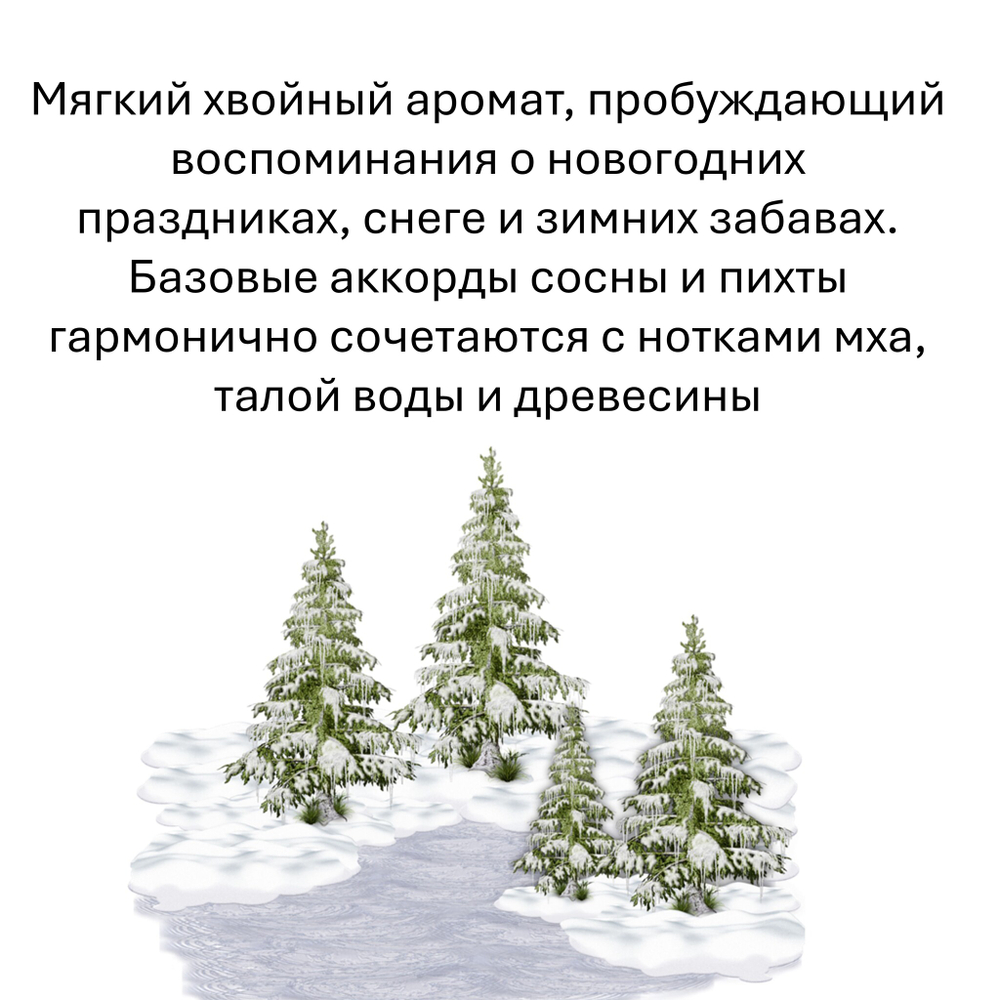 Зимний лес, кубики восковые для ароматизации, 10 штук
