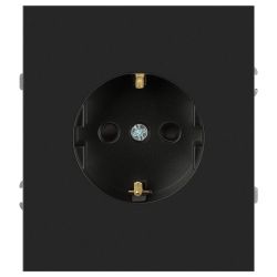 Розетка ЭРА Arktik 16-2102-05 с заземлением 2P+E Schuko со шторками 16А-250В антрацит | Эра Arktik