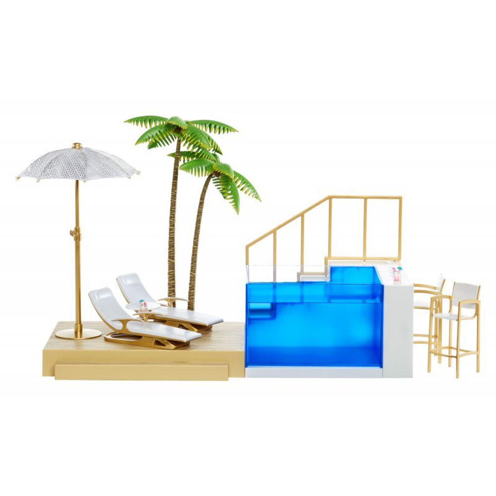 Rainbow High — комплект с подсветкой для бассейна Beach Club &amp; Pool, меняющий цвет, 7 в 1 578475