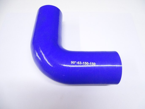 Патрубок угловой силикон 90,d 63,L150x150, 4 нити стенка (5мм) (CARUM)