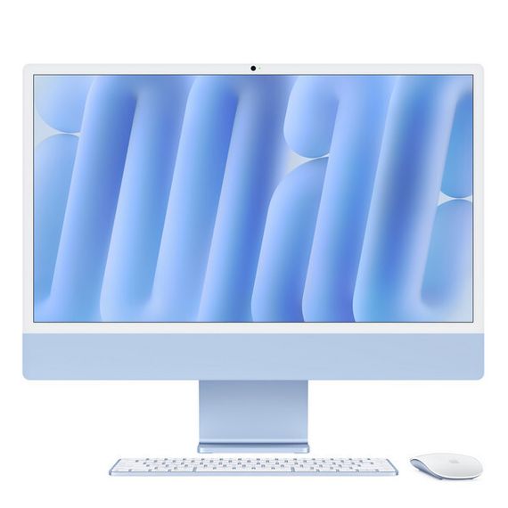 iMac 24&quot; Retina 4,5K, M4 (10C CPU, 10C GPU, 2024), 32 ГБ, 512 ГБ SSD, голубой