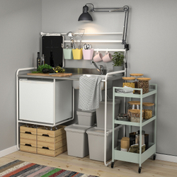 IKEA SUNNERSTA  (ИКЕА СУННЕРСТА)  -  Контейнер, бледно-зеленый, 12x11 см