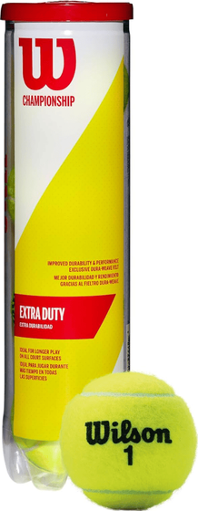 Мячи теннисные Wilson Championship Extra Duty (4 мяча в банке), арт. WRT110000