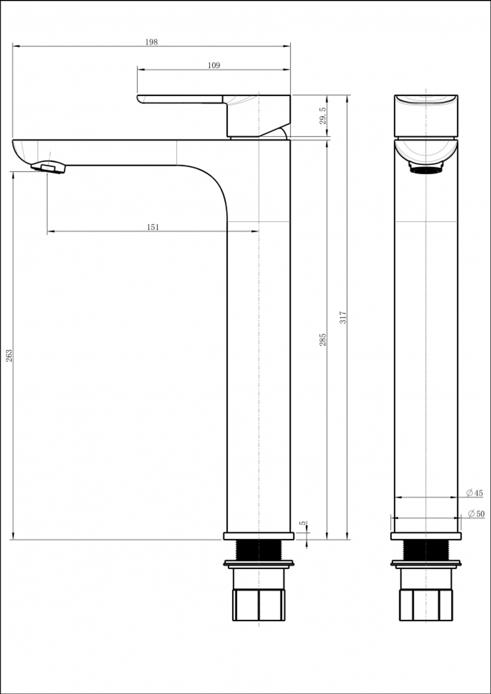 Cмеситель для раковины Grocenberg GB3009 Черный матовый