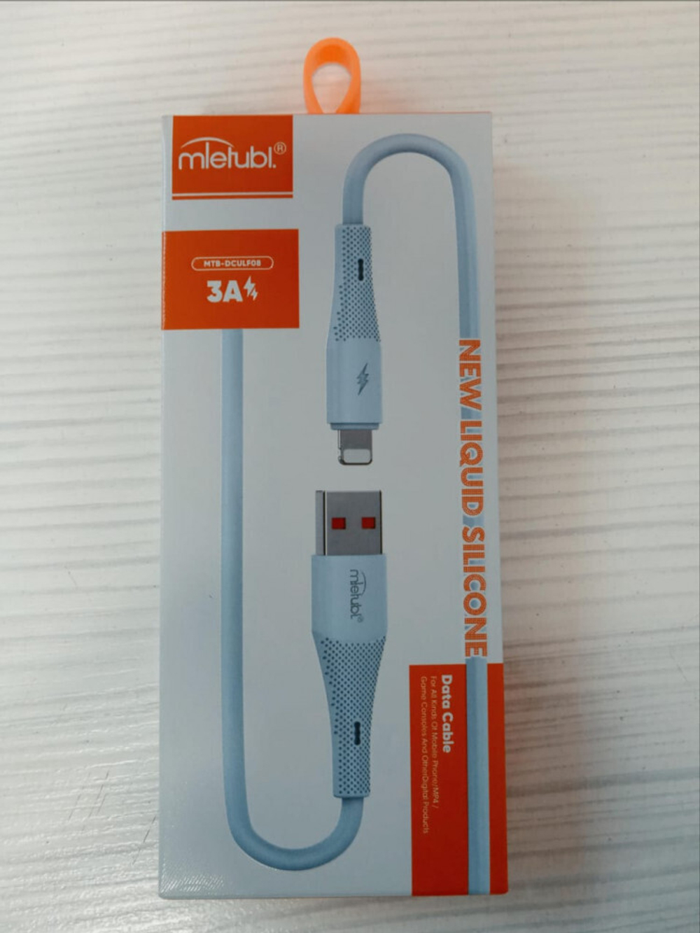 Кабель Mietubl MTB-DCULF08 USB-Lightning 3A 1м Silicone Blue