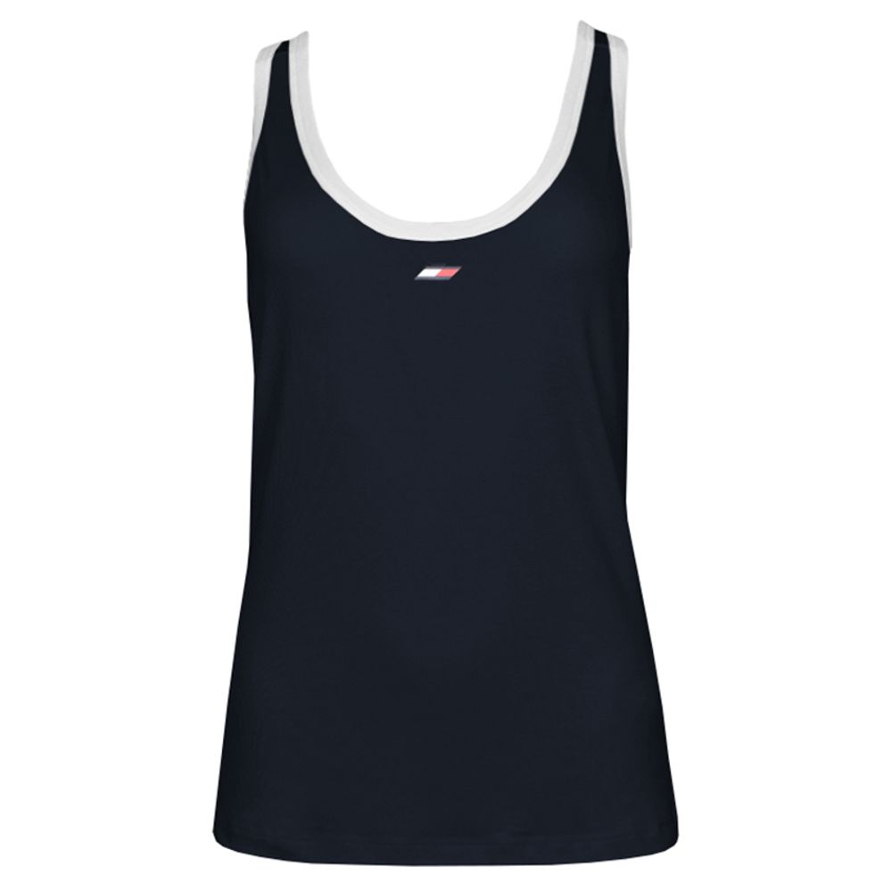 Женский топ теннисный Tommy Hilfiger Essential Regular Tank - desert sky