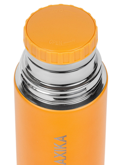 Термос Relaxika 101 (0,75 литра), желтый (стикерпак "Морской")