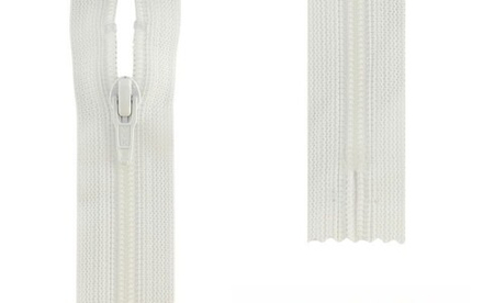 Молния витая, неразъемная YKK Тип 3 20 см, цв.белый
