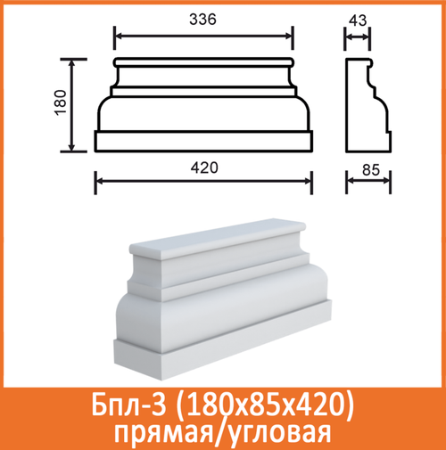 База пилястры Бпл-3/4 фасадная