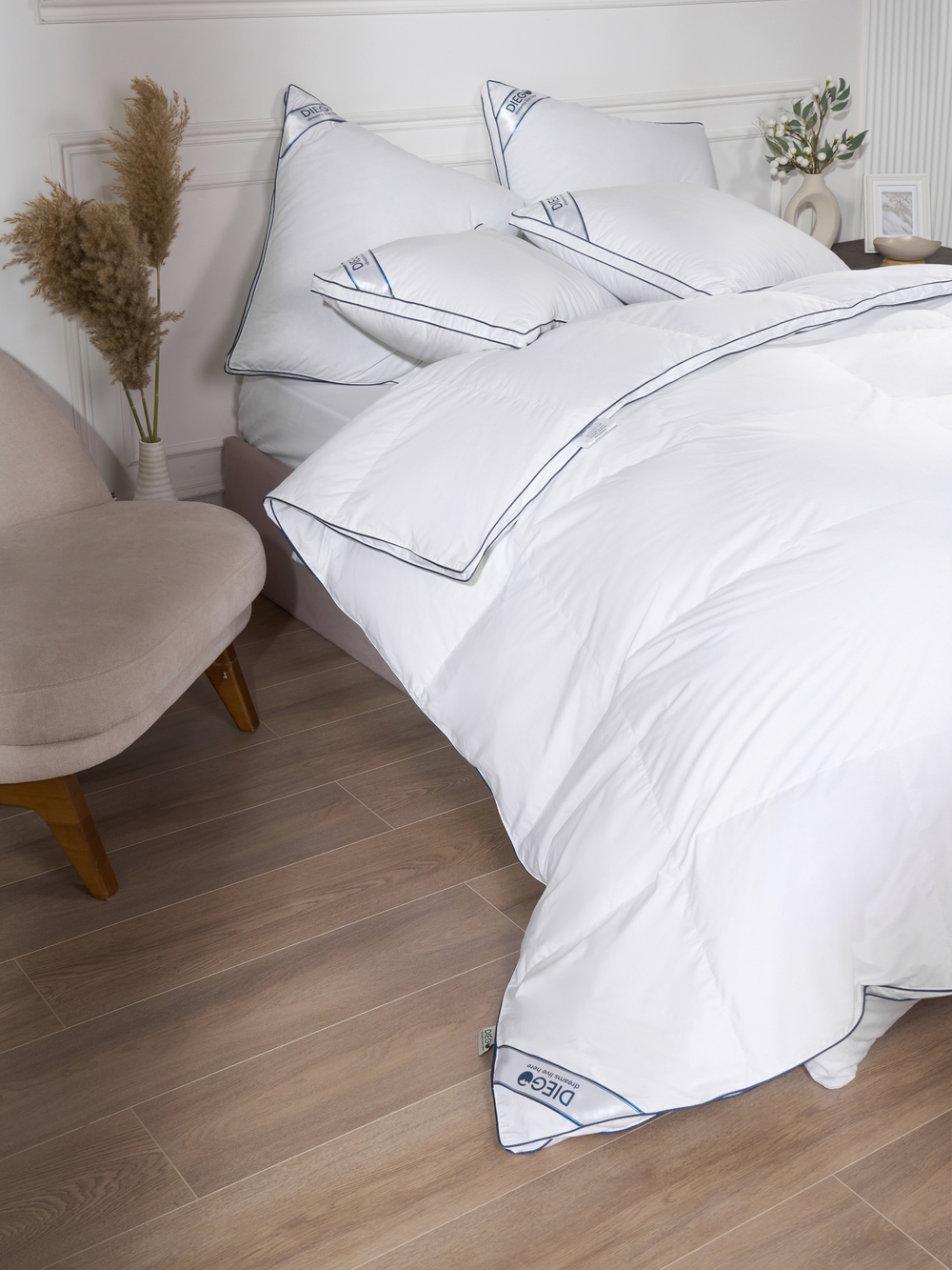 Одеяло пуховое пышное Safisa полутораспальное 150х200