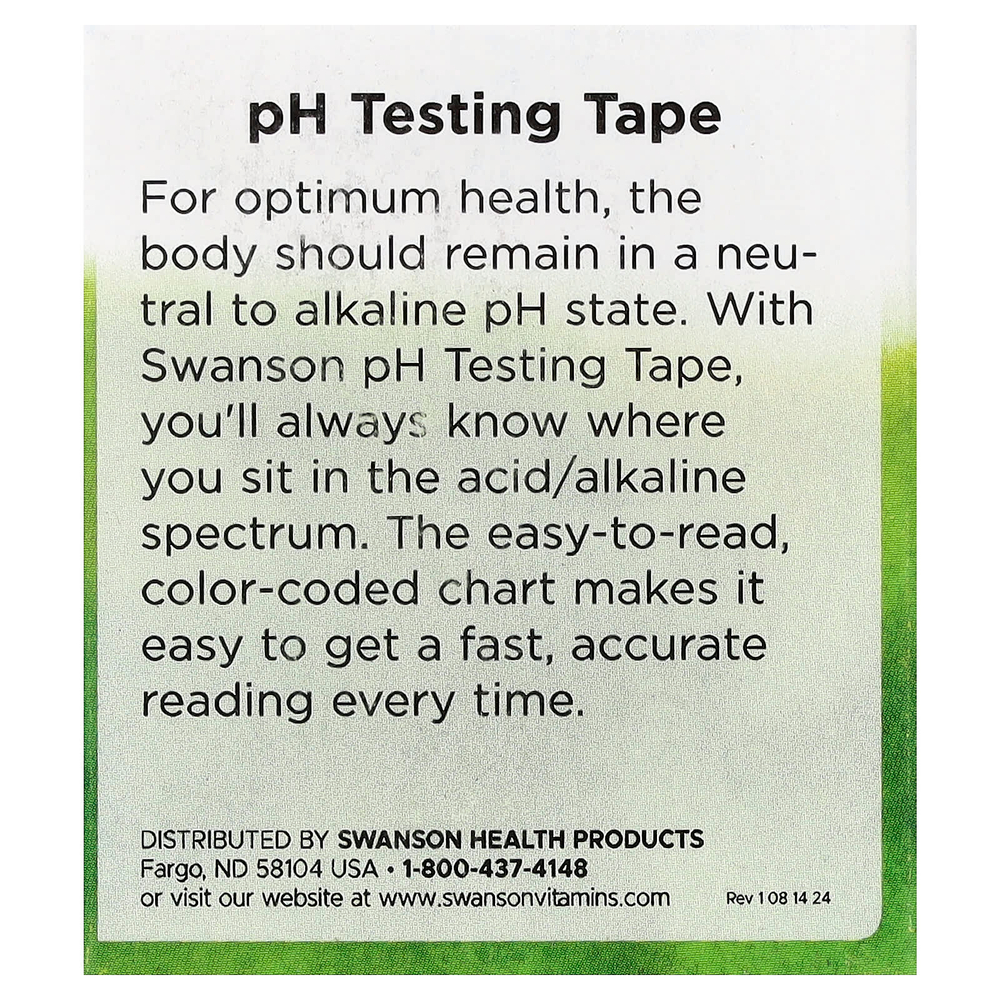 Swanson, Рулетка для теста на уровень pH с дозатором, прибл. 15 футов (15 футов)