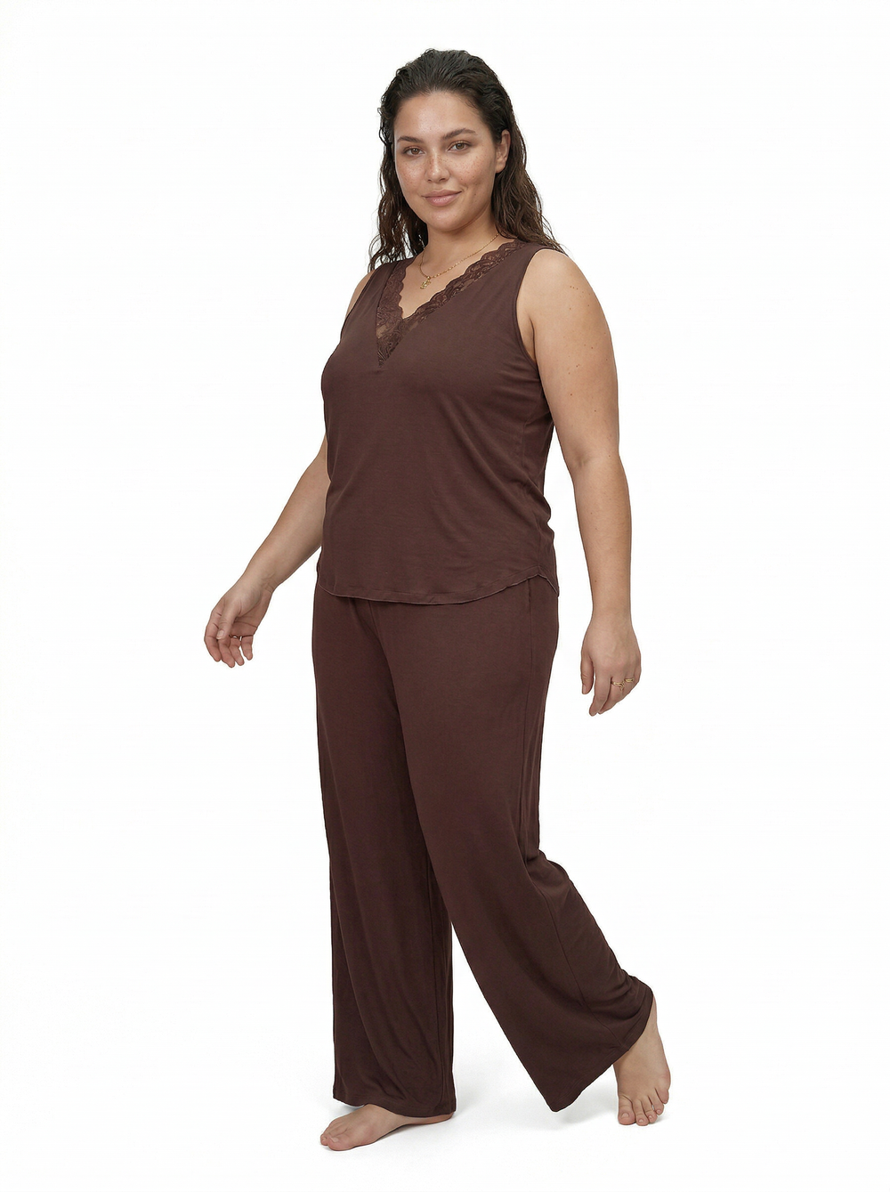 Брюки из вискозы Шоколад