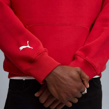 PUMA X SCUDERIA FERRARI МУЖСКАЯ ТОЛСТОВКА С КАПЮШОНОМ SPORTSWEAR SHIELD, КРАСНЫЙ