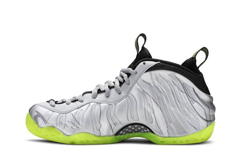 Кроссовки Nike Foamposite One Silver Volt Camo 3M