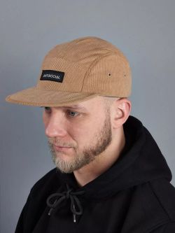 Кепка 5 panel Velvet Бежевая