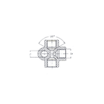 Адаптер для тормозной трубки F-F 12x1 (тип 12)