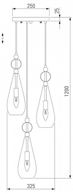 Подвесной светильник Eurosvet Ilario 50202/3 хром