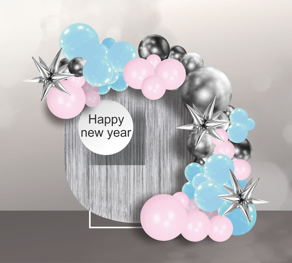 Круглая фотозона на Новый год