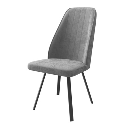 Стул LEONARD-R, ЧЕРНЫЙ/GREY LUX b22