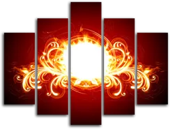 Модульная картина "Огненный узор"
