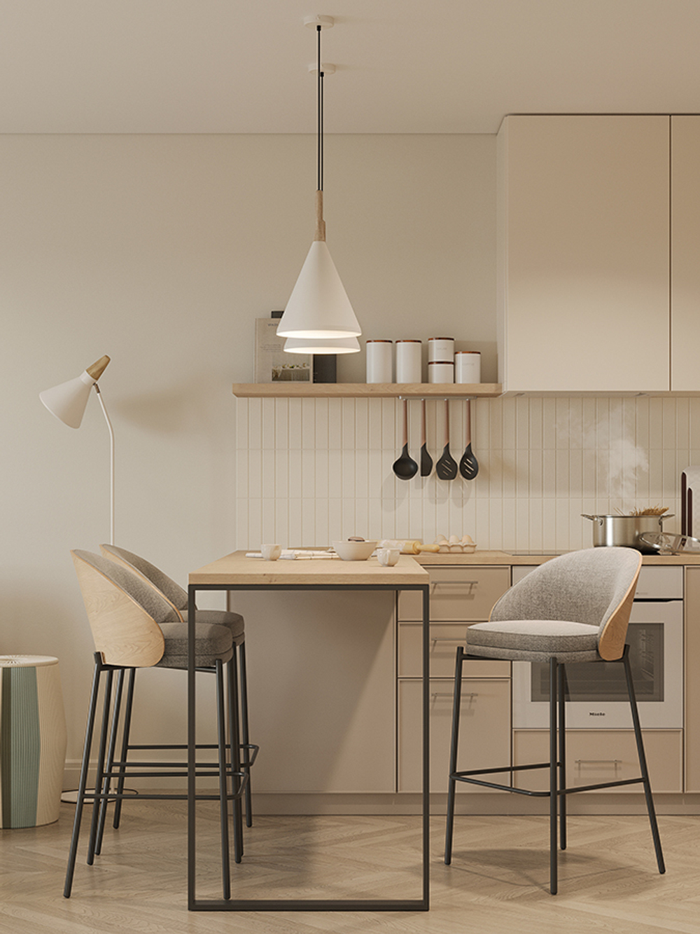 Светильник подвесной mango kart, D25х42 см, бежевый