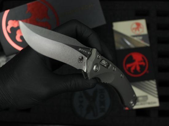 Нож Microtech Amphibian 137RL-10FLNC клинок из стали M390MK, рукоять Aluminum