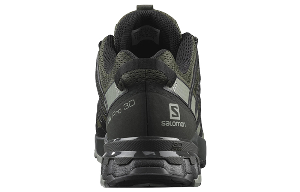 SALOMON Salomon XA Pro 3D V8 comfortable all-match fabric leather wear-resistant low-cut casual running shoes men's black and green