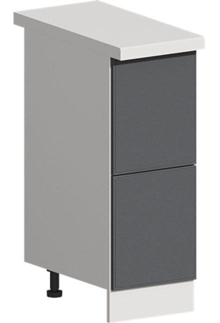 Кухня Модуль ШН2Я 300 Белый / Графит Софт