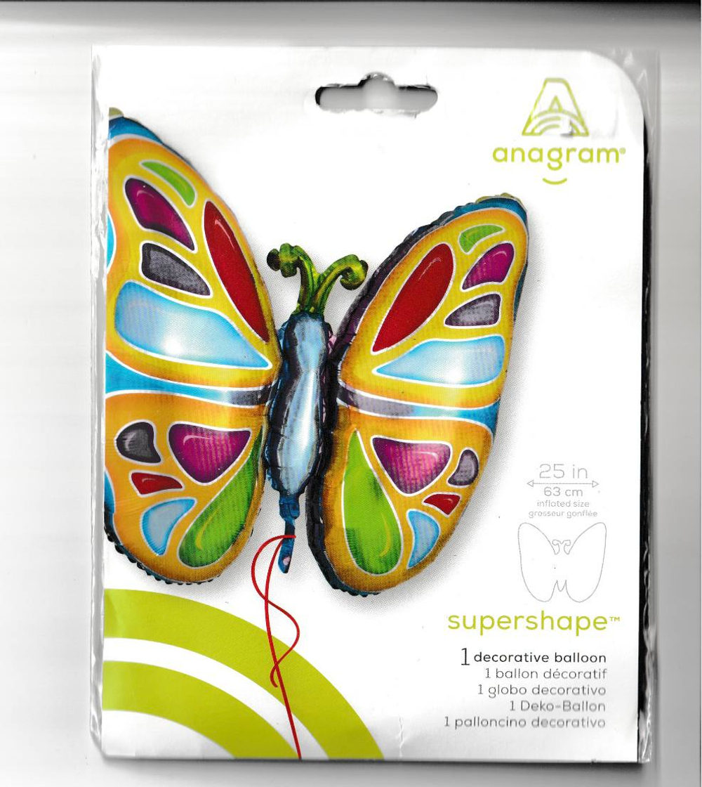 Фольгированный шар-фигура «Яркая бабочка», 64 см