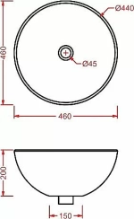 Раковина накладная Artceram La Ciotola 46 LLCL001 01 00 белая