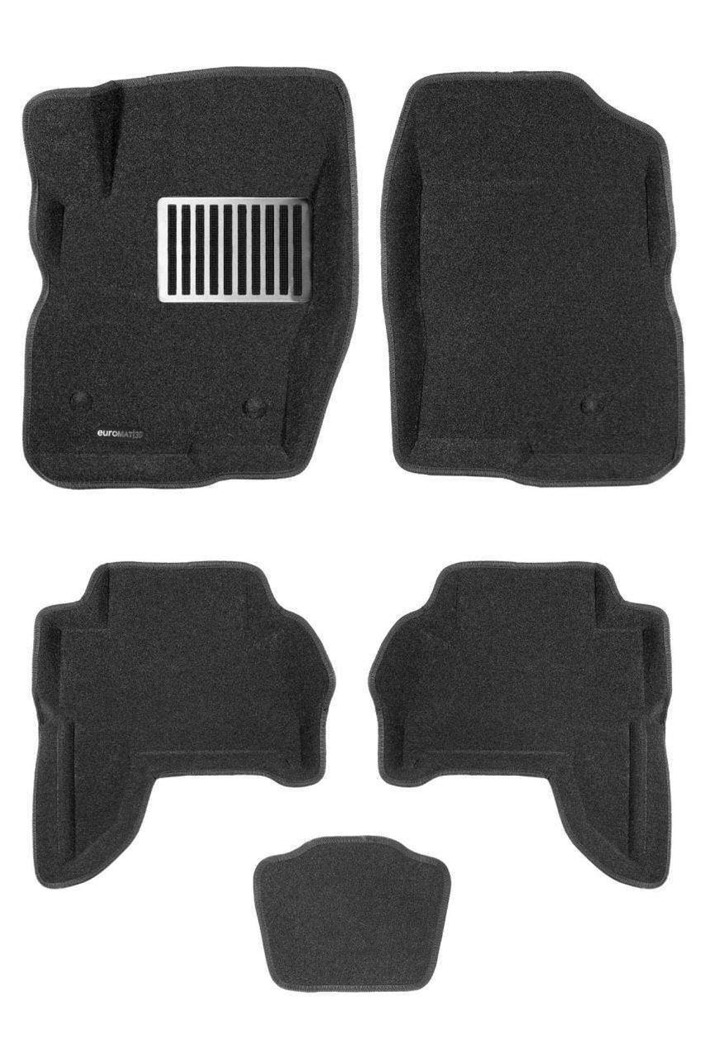Коврики салона для NISSAN Pathfinder (2004-2013) Euromat 3D Lux черные. Арт. EM3D-003710