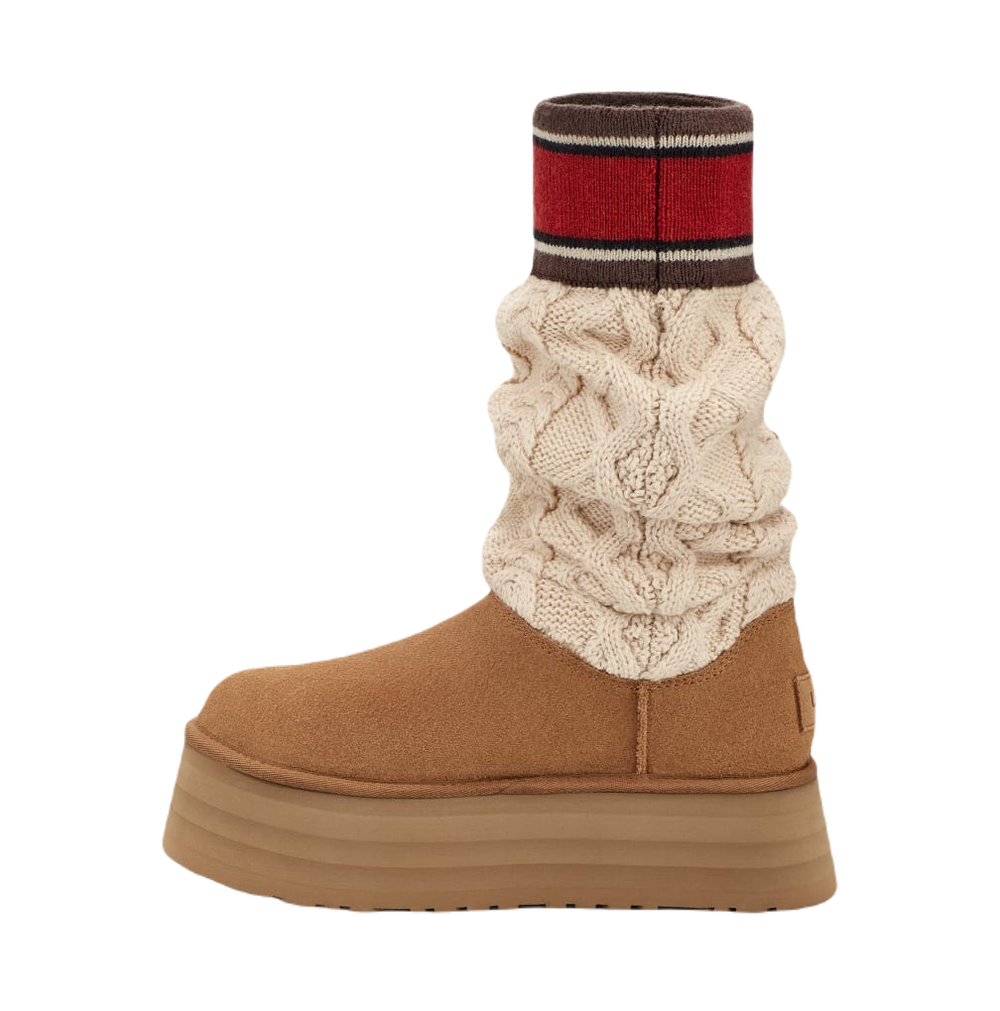 CLASSIC SWEATER LETTER CHESTNUT