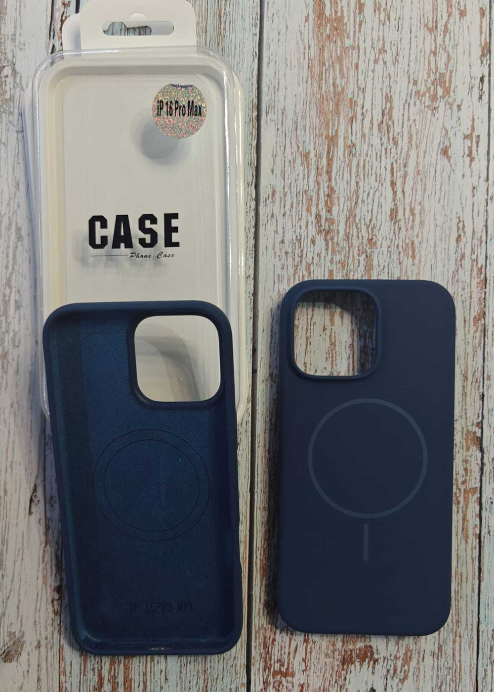 Чехол Silicone Cese на iPhone 16 Pro с Magsafe (синий) без логотипа
