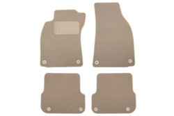 Коврики в салон для AUDI A4 8E АКПП 2004-2009, седан, универсал, 4 шт. (текстиль, бежевые) KLEVER04040922112KH