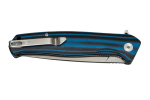 Нож складной Кузница Семина "Амур" (техно), сталь AUS-10 рукоять G10 черно-синяя