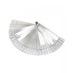 ПАЛИТРА ВЕЕРНАЯ ДЛЯ НОГТЕЙ (ПРОЗРАЧНАЯ) НА 50 ОТТЕНКОВ