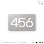 Номер на дверь 456, табличка на дверь для офиса, квартиры, кабинета, аудитории, склада, серая 120х70 мм, Айдентика Технолоджи