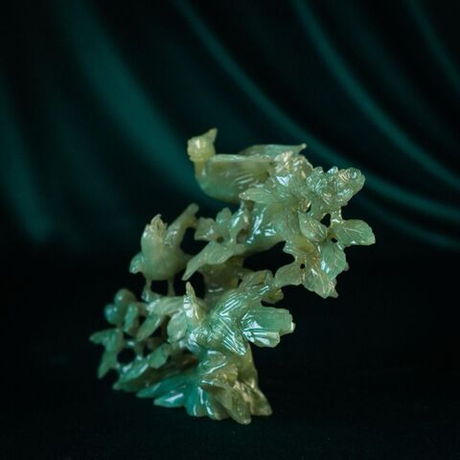 Винтаж: Китайская скульптура «Фазаны на Мэйхуа (на дикой сливе)»