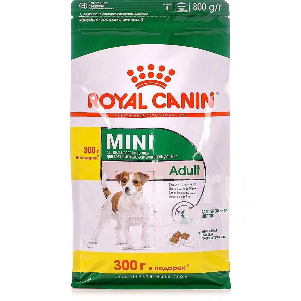 Royal Canin 500+300г Mini Adult Сухой корм для собак малых пород