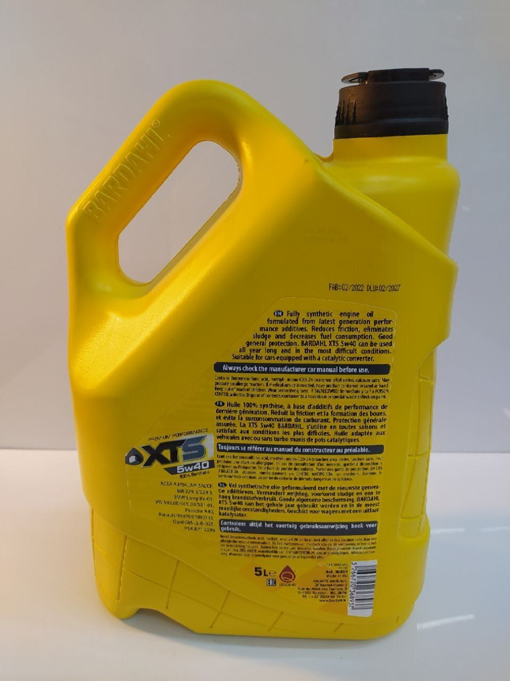 Масло моторное синтетическое 36893 BARDAHL XTS 5W-40 (5л)