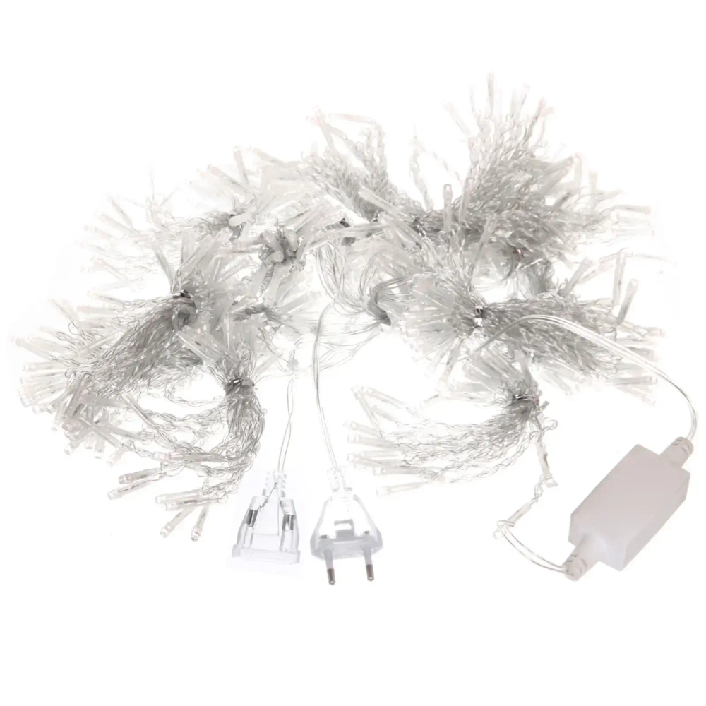 Гирлянда для дома ЗАНАВЕС «Мерцание» ш1,5* в2,5 м 360 ламп LED, прозрач.пров, авторежим, IP-20, Мультицвет (возможность соединения)