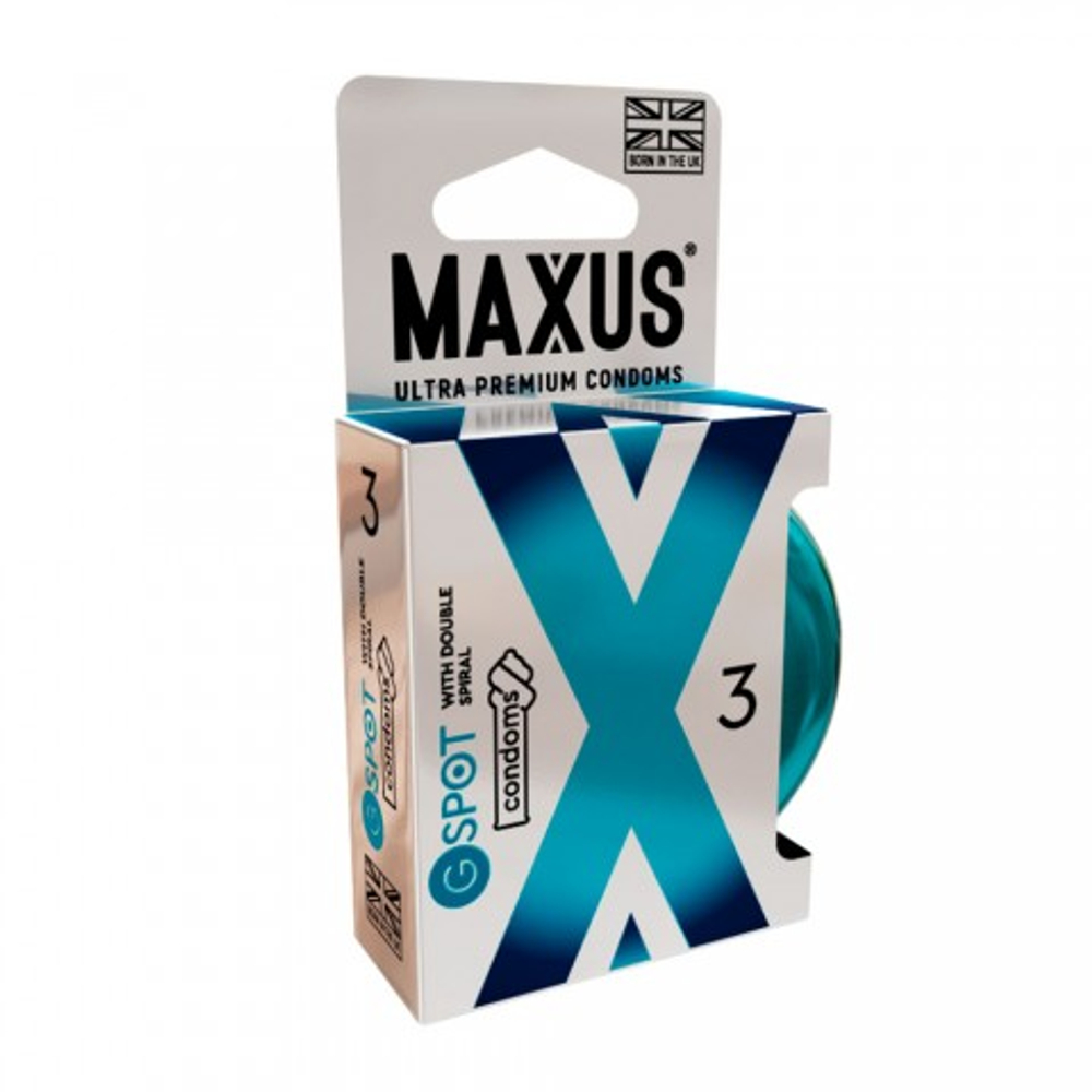 Презервативы MAXUS X-Edition G Spot, с двойной спиралью для стимуляции точки G, 3 шт
