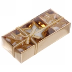 Свечи новогодние «Звездный дождь» 18*9 см (набор 5 шт), золото