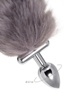 Оригинальный комплект: анальная пробка 5,5см с 2сменными ограничителями и ободок с ушками ToyFa Metal 712030