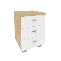 Onix Direct Тумба мобильная O.TM-3 Тиквуд Светлый/Белый Бриллиант 432*460*611