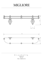 Полка Migliore Elisabetta 17036 хром